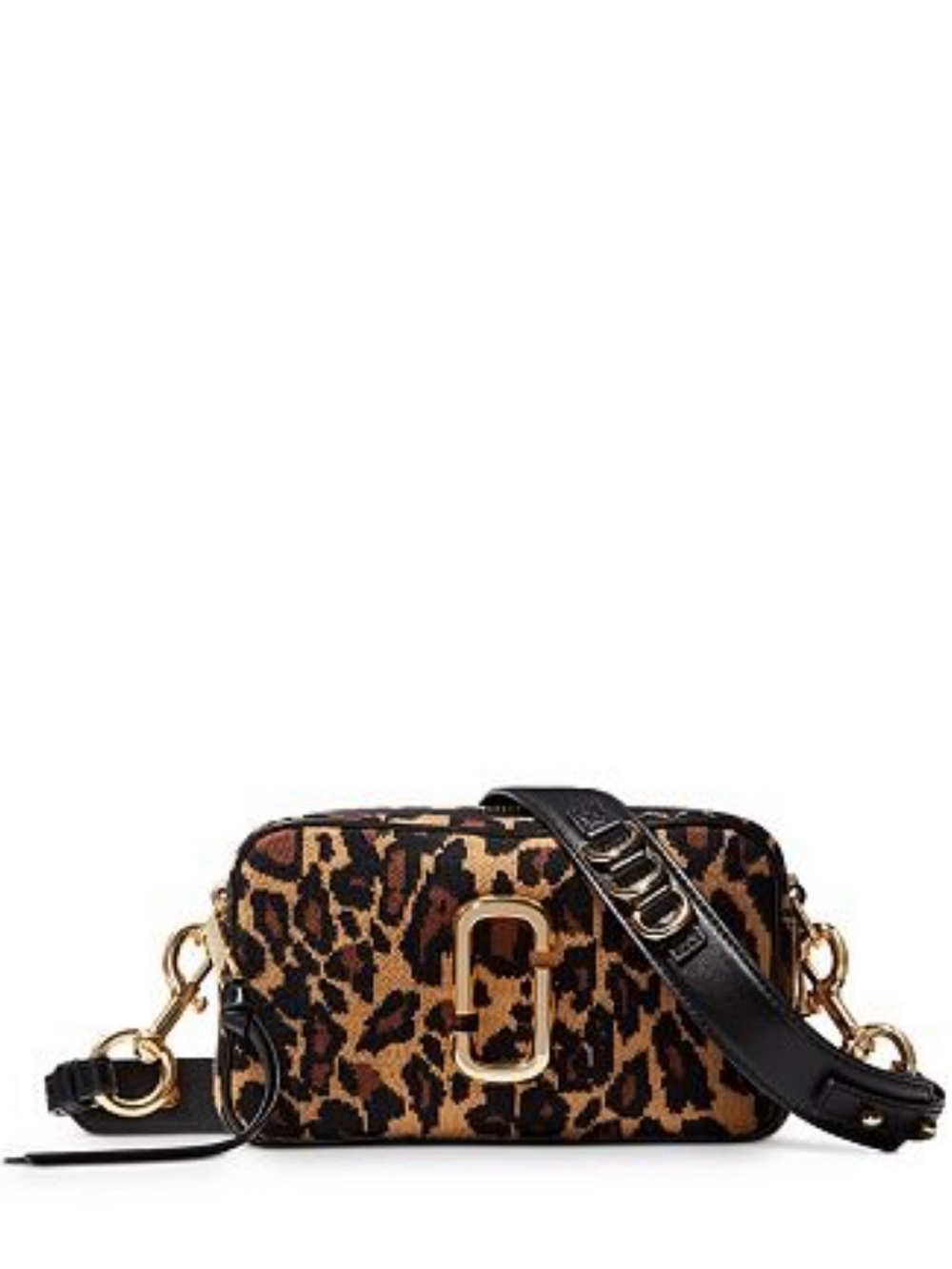 MARC JACOBS Leopard Print Snapshot Camera Bag — Brown & Black